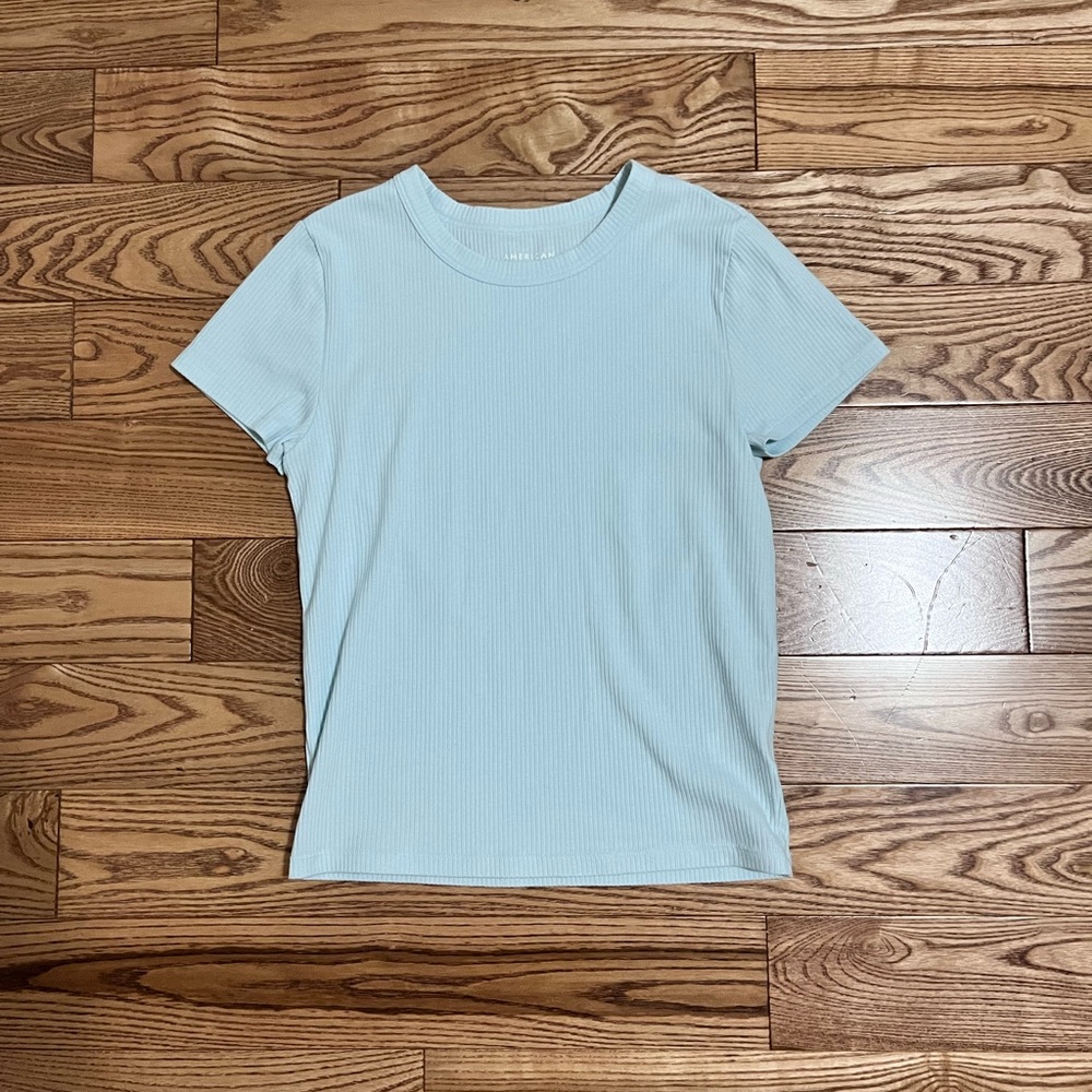 American Eagle Outfitters Sky Blue Short Sleeve Tee